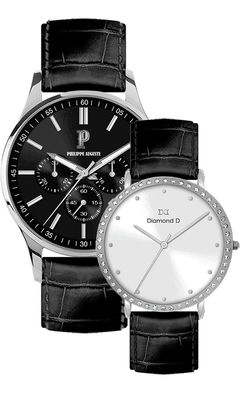 Đồng hồ Philippe Auguste PA5006A + Diamond D DD6002A